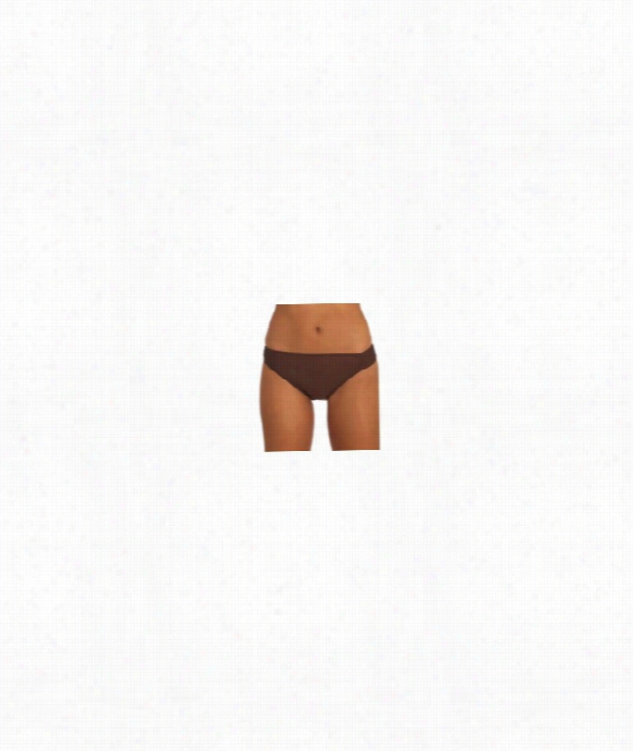 Heavenly Tab Side Bikini Bottom Coloor: Brown Size: 4