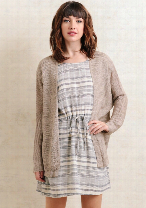 Liggt Breeze Knit Cardigsn In Beige