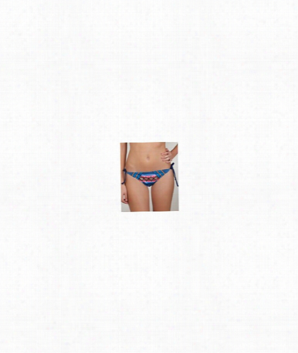 Mayan Stripe Strijg Tie Side Bikini Bottom Colo R: Navy Size: S