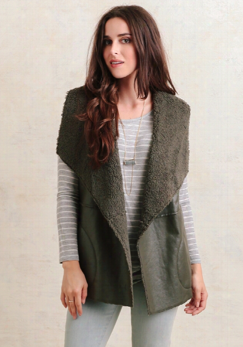 Mountain Top Faux Shearling Vest