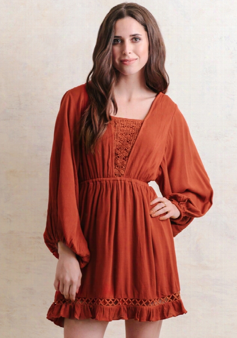 Persimmon Grove Crochet Aaccent Dress