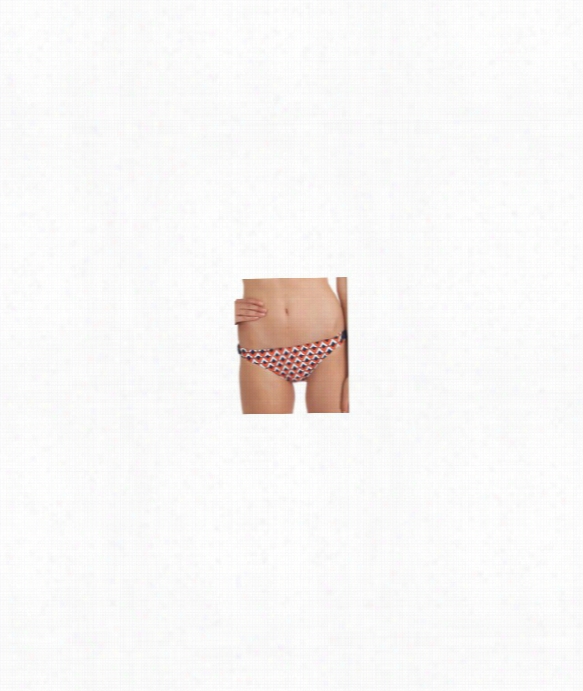 Pop Geo Retro Bikini Bottom Color: Tangerie Sizze: L