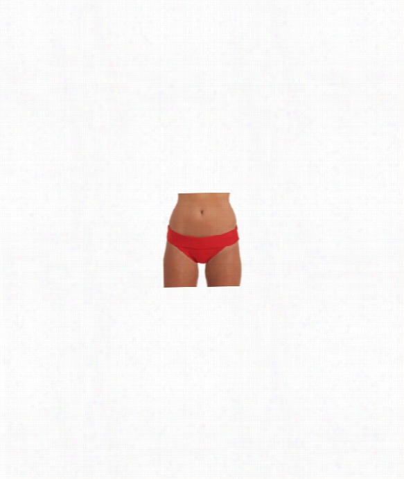 Premiere Banded Bikini Bot Tom Color: Red Size: 2