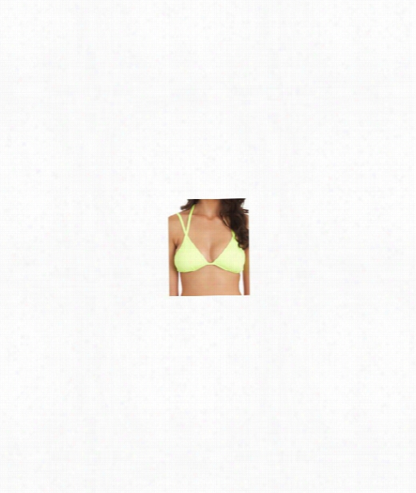 Prime Fixed Three-sided Figure Bikini Top Color: Yellow Size:  Xs