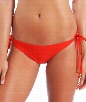 Monday - Le Marais Solid Tie Side Bikini Bottom Color: Red Size: L