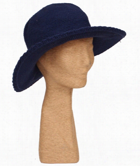 Tlc&you - Blac K Packable Sunhat -1 5inchesb Rim Color: Navy Size: Os