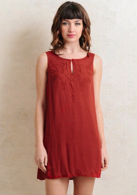 Warm Spice Embroidered Dress