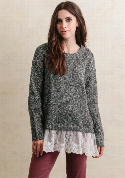 Whitewoods Lace Accent Sweater