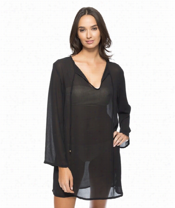 Cabana Solids Tunic Color: Black Size: S