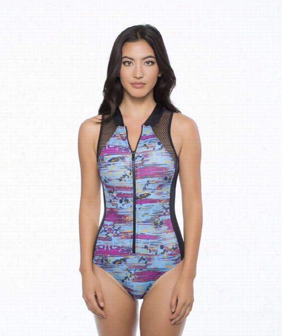 Can Dy Stripe One Piece Swimsuit Color: Multi Size: Xs