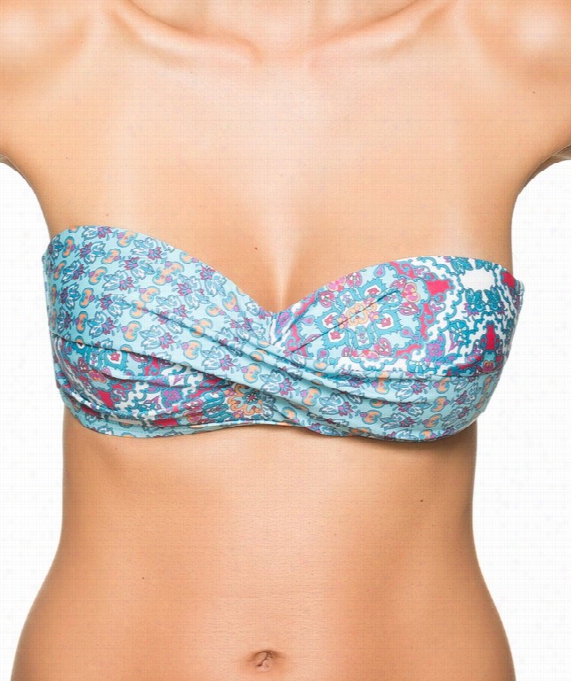 Coastalbborder Bandeau Bikini Top Color: Multi Size: 8