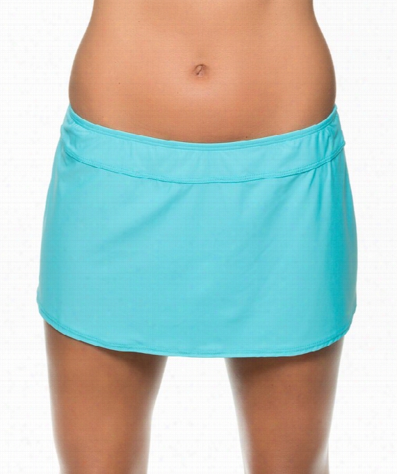 Finesse A-line Swim Skirt Color: Aqua Size: 16