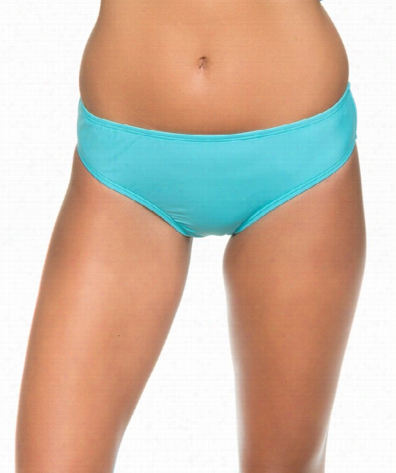 Finesse Retro Bikini Bottom Color: Aqua Size: 14