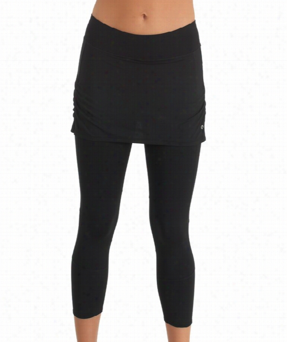 Good Karma Out And About Skirted Pant Color: Black Size: S