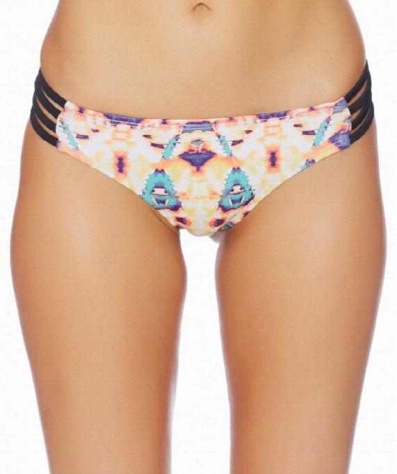 Jagged  Tie Dye Spider Bikini Bottom Color: Multi Size: Xs