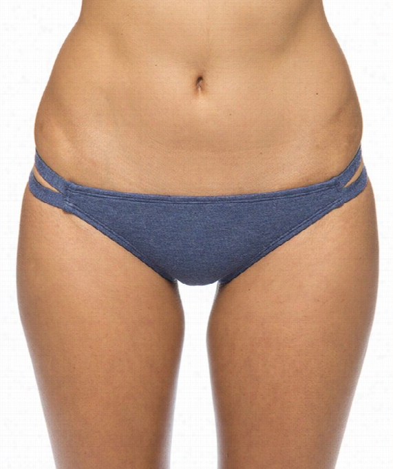 Malibu Stripe Sttfap Bikini Bottom Color: Navy Size: S