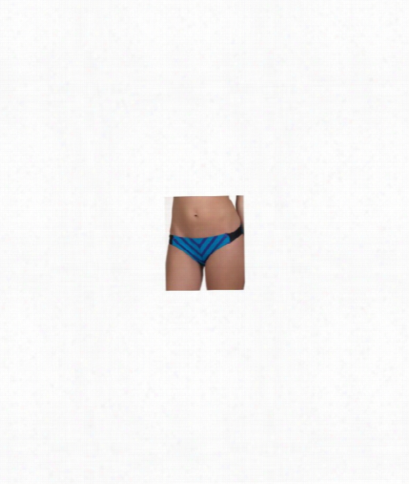 Minnow Stripe Tab Side Bikini Bottom Color: Tea Size: L