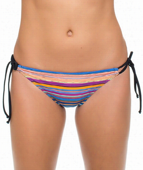 Pac Ific Stripe Tunnel Sidee Bikini Bottom Color: Multi Size: Xs