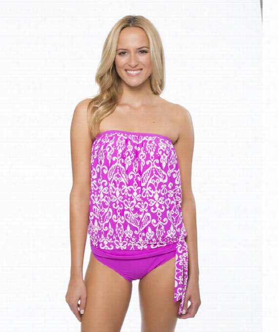 Sand Tropez Bandeai  Tankini Color: Pur Size: 6