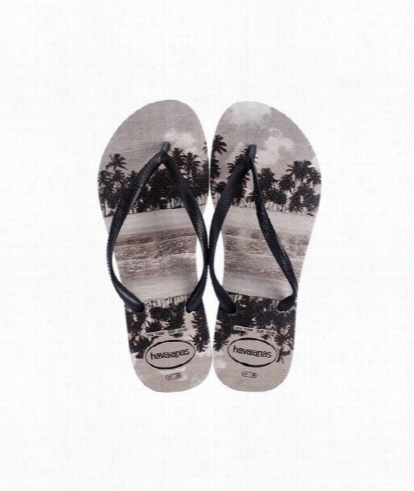 Slim Photoprint Black Sandal Color: Black Size: L