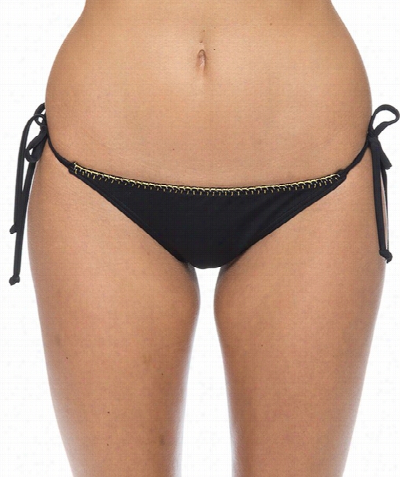 Solid Tie Side Bikini Obttom Color: Black Size: S