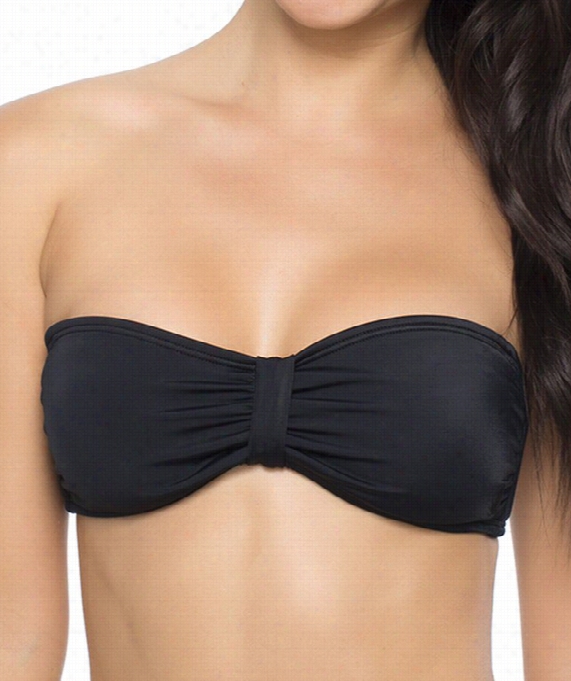 Solids Keeper Bandeau Bikini Top Color: Black Size: S