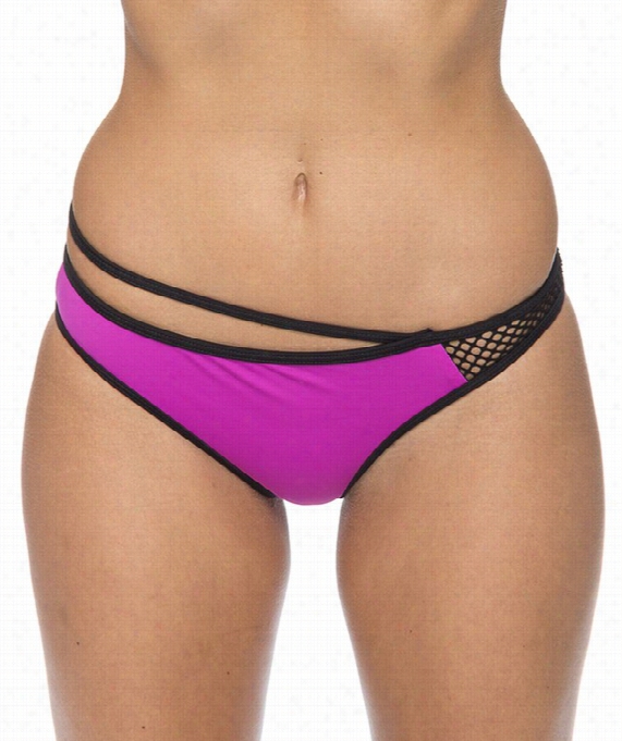 Sport Mesh Retro Bikini Bottom Color: Pur Size: M