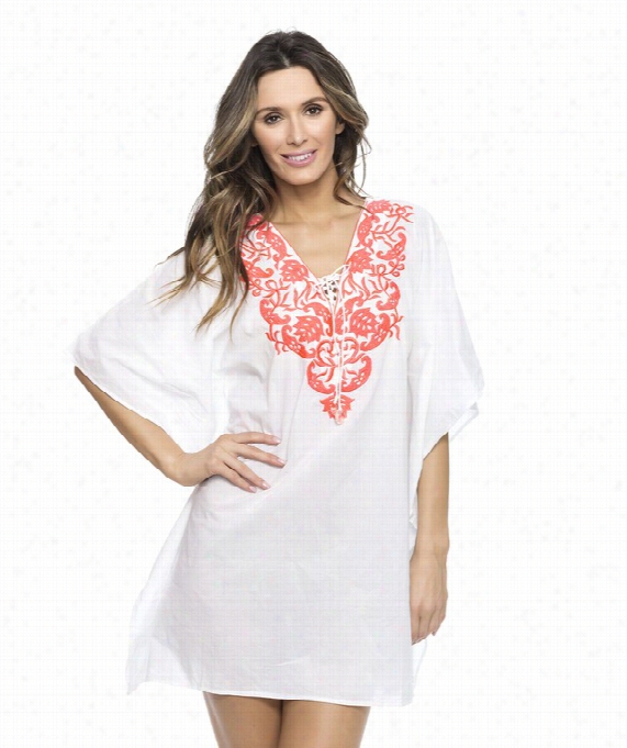 Sun Kissed Chic Poncho Tunic Color:  Cream Size: M