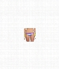 Cabrillo Stripe Retro Bikini Bottom Color: PUR Size: L