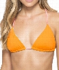 Raglan Reversible String Triangle Bikini Top Color: Tangerine Size: XS