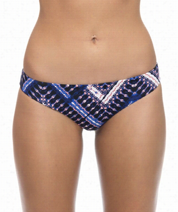 Tie Dye Maze Reversible Rbisf Bikini Bottom Color: Blue Size: M