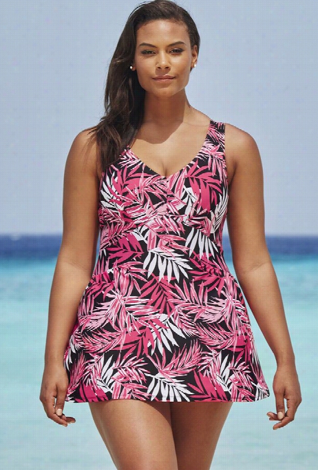 Beach Belle Barbados V-eck Swimdress