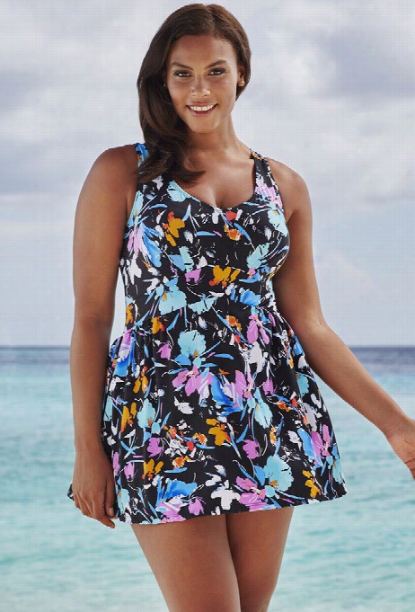 Beach Beelle Belladonna V-neck Swimdress