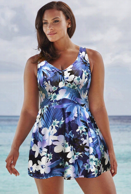 Beach Belle Nigella V-neck Swimdress