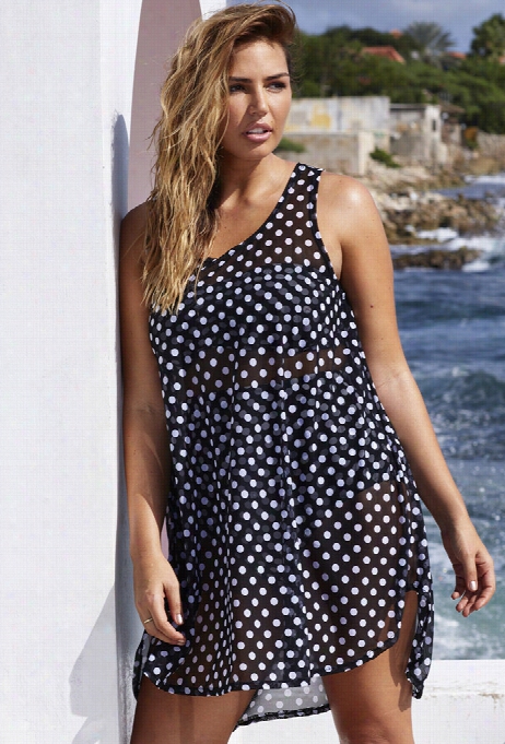 Polka Dot High-low Tunic