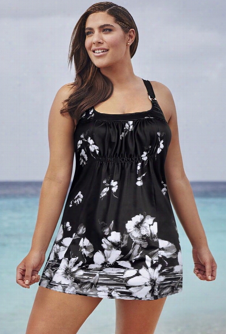 Swim 365 Falling Flowers -piece 26-34 Swimdress