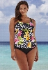 Beach Belle Texas Rose Flared Tankini