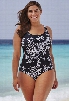 Swim 365 Black and White Printed 26-34 Maillot