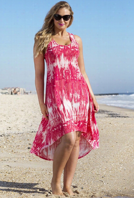 Tie-dye Racerback High-low Dress