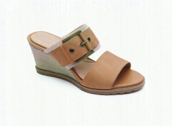 Garden Court Buckled  Slide Wedge