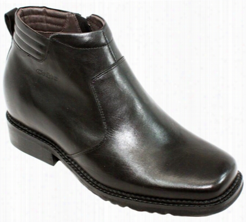 Calto - G9901 - 3.3 Inches Taller (black) - Zipper Boots