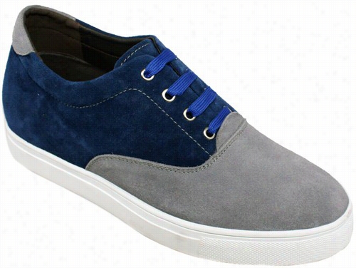 Calto - G9941 - 2.6 Inches Taller (blue/grey) - Size 9 / 10 / 1 1 / 12.5 Only
