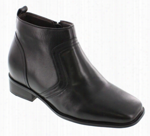 Calto - G99809 - 3.2 Inches Taller (black) - Zipper Boots